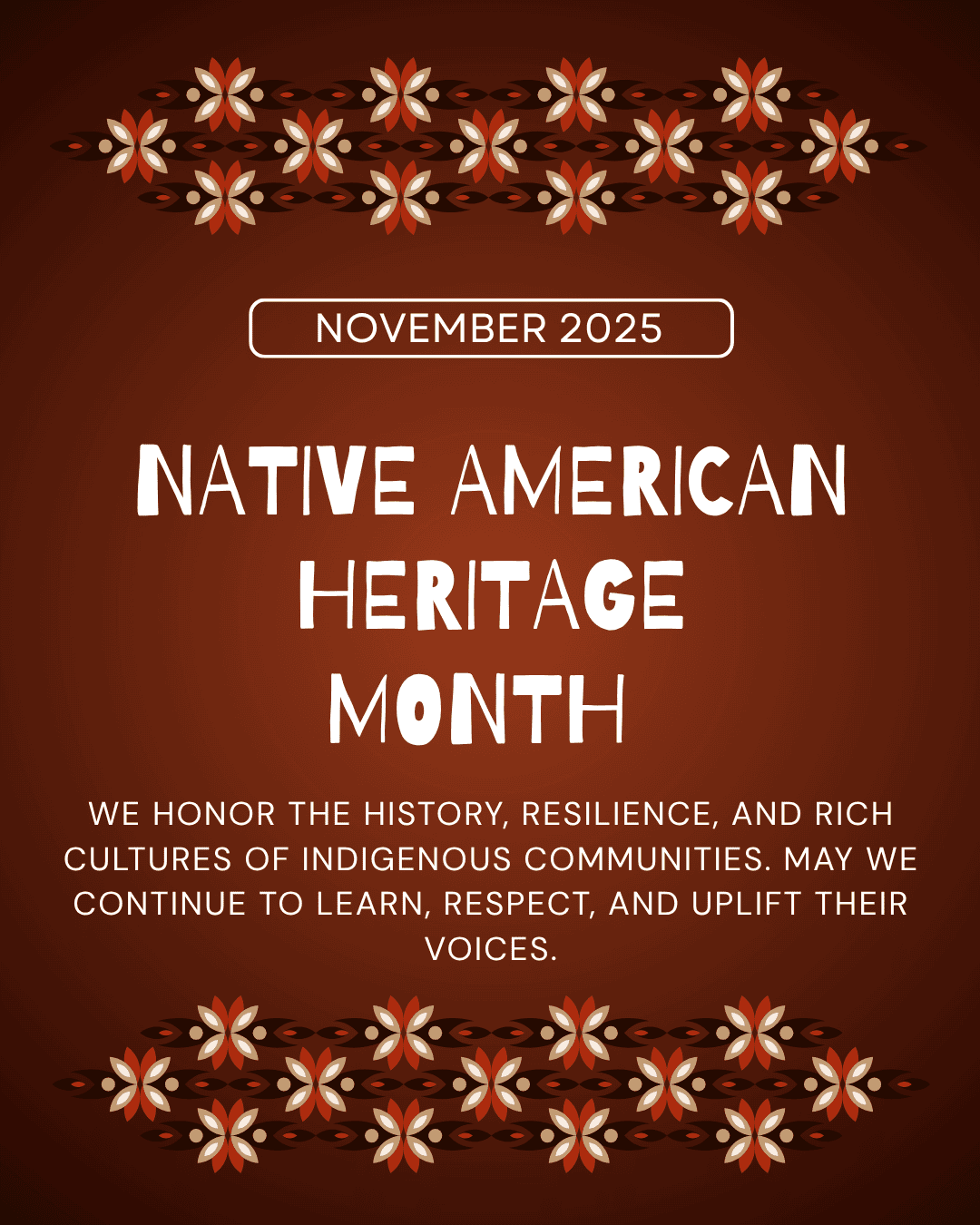 brown and white modern indigenous people’s day instagram post